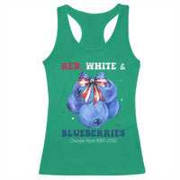 Red White and Blueberries Racerback Tank Top Charlie Kirk Tribute 1993 2025 Memorial - Wonder Print Shop