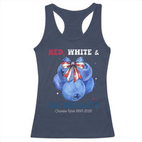 Red White and Blueberries Racerback Tank Top Charlie Kirk Tribute 1993 2025 Memorial - Wonder Print Shop