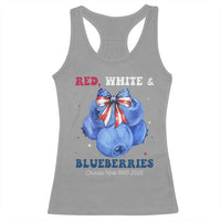 Red White and Blueberries Racerback Tank Top Charlie Kirk Tribute 1993 2025 Memorial - Wonder Print Shop