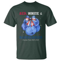 Red White and Blueberries T Shirt Charlie Kirk Tribute 1993 2025 Memorial - Wonder Print Shop