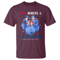 Red White and Blueberries T Shirt Charlie Kirk Tribute 1993 2025 Memorial - Wonder Print Shop
