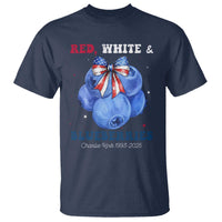 Red White and Blueberries T Shirt Charlie Kirk Tribute 1993 2025 Memorial - Wonder Print Shop