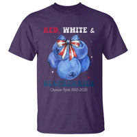 Red White and Blueberries T Shirt Charlie Kirk Tribute 1993 2025 Memorial - Wonder Print Shop