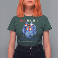 Red White and Blueberries T Shirt For Women Charlie Kirk Tribute 1993 2025 Memorial - Wonder Print Shop