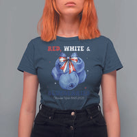 Red White and Blueberries T Shirt For Women Charlie Kirk Tribute 1993 2025 Memorial - Wonder Print Shop