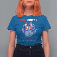 Red White and Blueberries T Shirt For Women Charlie Kirk Tribute 1993 2025 Memorial - Wonder Print Shop