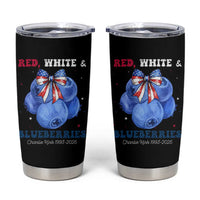 Red White and Blueberries Tumbler Cup Charlie Kirk Tribute 1993 2025 Memorial - Wonder Print Shop