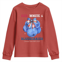 Red White and Blueberries Youth Sweatshirt Charlie Kirk Tribute 1993 2025 Memorial - Wonder Print Shop