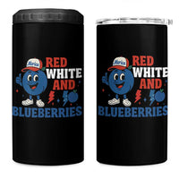 Red White and Blueberries 4 in 1 Can Cooler Tumbler Patriotic Fruit Cartoon Graphic - Wonder Print Shop