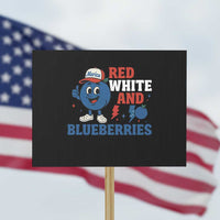 Red White and Blueberries Protest Sign Patriotic Fruit Cartoon Graphic - Wonder Print Shop