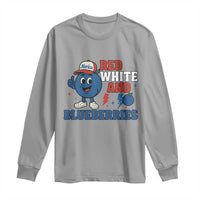 Red White and Blueberries Long Sleeve Shirt Patriotic Fruit Cartoon Graphic - Wonder Print Shop