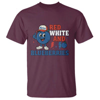 Red White and Blueberries T Shirt Patriotic Fruit Cartoon Graphic - Wonder Print Shop