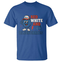 Red White and Blueberries T Shirt Patriotic Fruit Cartoon Graphic - Wonder Print Shop