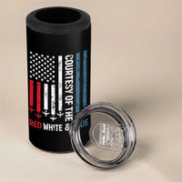 Courtesy of the Red White and Blue 4 in 1 Can Cooler Tumbler US Military Patriotic American Flag - Wonder Print Shop