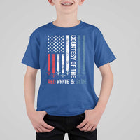 Courtesy of the Red White and Blue T Shirt For Kid US Military Patriotic American Flag - Wonder Print Shop