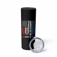 Courtesy of the Red White and Blue Skinny Tumbler US Military Patriotic American Flag - Wonder Print Shop