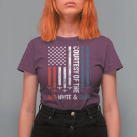 Courtesy of the Red White and Blue T Shirt For Women US Military Patriotic American Flag - Wonder Print Shop