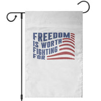 Freedom Is Worth Fighting For Garden Flag USA Flag America True Patriot - Wonder Print Shop