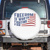 Freedom Is Worth Fighting For Spare Tire Cover USA Flag America True Patriot - Wonder Print Shop