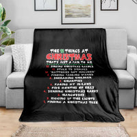 12 Pains of Christmas Parody Throw Blanket Funny Twist on the 12 Days of Christmas Tradition - Wonder Print Shop
