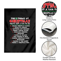 12 Pains of Christmas Parody Garden Flag Funny Twist on the 12 Days of Christmas Tradition - Wonder Print Shop