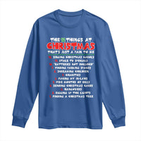 12 Pains of Christmas Parody Long Sleeve Shirt Funny Twist on the 12 Days of Christmas Tradition - Wonder Print Shop