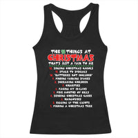 12 Pains of Christmas Parody Racerback Tank Top Funny Twist on the 12 Days of Christmas Tradition - Wonder Print Shop