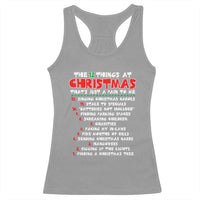 12 Pains of Christmas Parody Racerback Tank Top Funny Twist on the 12 Days of Christmas Tradition - Wonder Print Shop