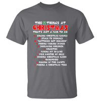 12 Pains of Christmas Parody T Shirt Funny Twist on the 12 Days of Christmas Tradition - Wonder Print Shop