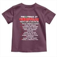 12 Pains of Christmas Parody Toddler T Shirt Funny Twist on the 12 Days of Christmas Tradition - Wonder Print Shop