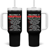 12 Pains of Christmas Parody Tumbler With Handle Funny Twist on the 12 Days of Christmas Tradition - Wonder Print Shop
