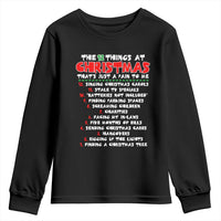 12 Pains of Christmas Parody Youth Sweatshirt Funny Twist on the 12 Days of Christmas Tradition - Wonder Print Shop