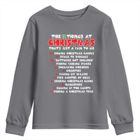 12 Pains of Christmas Parody Youth Sweatshirt Funny Twist on the 12 Days of Christmas Tradition - Wonder Print Shop