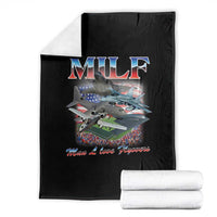 MILF Man I Love Flyovers Meme Throw Blanket for Aviation Buffs Patriotic Meme Lords - Wonder Print Shop