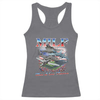 MILF Man I Love Flyovers Meme Racerback Tank Top for Aviation Buffs Patriotic Meme Lords - Wonder Print Shop