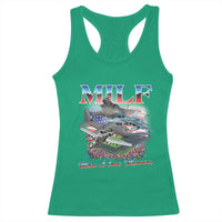 MILF Man I Love Flyovers Meme Racerback Tank Top for Aviation Buffs Patriotic Meme Lords - Wonder Print Shop
