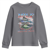 MILF Man I Love Flyovers Meme Youth Sweatshirt for Aviation Buffs Patriotic Meme Lords - Wonder Print Shop