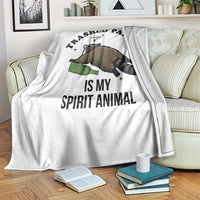 Trashed Panda Is My Spirit Animal Throw Blanket Funny Drunk Raccoon Meme for Party People Hot Mess Energy - Wonder Print Shop