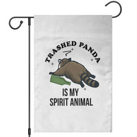Trashed Panda Is My Spirit Animal Garden Flag Funny Drunk Raccoon Meme for Party People Hot Mess Energy - Wonder Print Shop