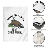 Trashed Panda Is My Spirit Animal Garden Flag Funny Drunk Raccoon Meme for Party People Hot Mess Energy - Wonder Print Shop