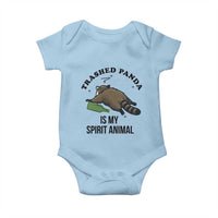 Trashed Panda Is My Spirit Animal Baby Onesie Funny Drunk Raccoon Meme for Party People Hot Mess Energy - Wonder Print Shop