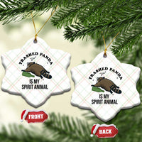 Trashed Panda Is My Spirit Animal Ceramic Ornament Funny Drunk Raccoon Meme for Party People Hot Mess Energy - Wonder Print Shop