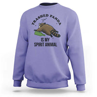 Trashed Panda Is My Spirit Animal Sweatshirt Funny Drunk Raccoon Meme for Party People Hot Mess Energy - Wonder Print Shop
