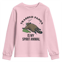 Trashed Panda Is My Spirit Animal Youth Sweatshirt Funny Drunk Raccoon Meme for Party People Hot Mess Energy - Wonder Print Shop