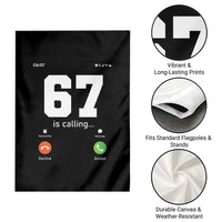 67 Is Calling Meme Garden Flag Funny Six Seven Phone Call Screen - Wonder Print Shop