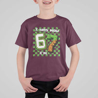 I Was 6 Now I'm 7 Birthday Meme T Shirt For Kid Pixel Style 67 Gamer Six Seven Joke - Wonder Print Shop