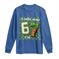 I Was 6 Now I'm 7 Birthday Meme Long Sleeve Shirt Pixel Style 67 Gamer Six Seven Joke - Wonder Print Shop