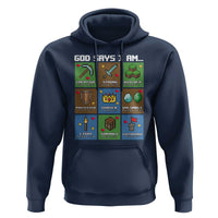 God Says I Am Pixel Art Graphic Hoodie Christian Affirmation Gamer Bible Verses - Wonder Print Shop
