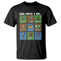 God Says I Am Pixel Art Graphic T Shirt Christian Affirmation Gamer Bible Verses - Wonder Print Shop