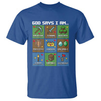 God Says I Am Pixel Art Graphic T Shirt Christian Affirmation Gamer Bible Verses - Wonder Print Shop